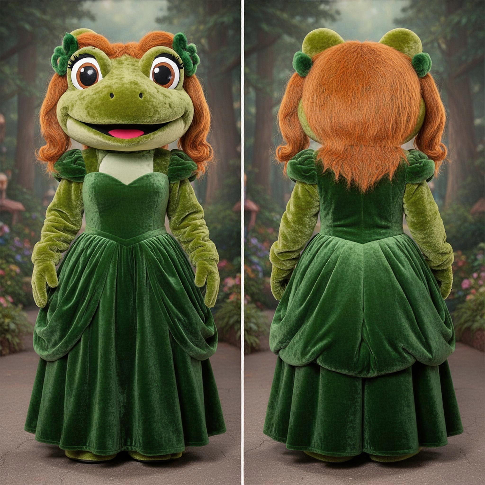 MASTICOT Forest Green Plush Padded Frog Mascot