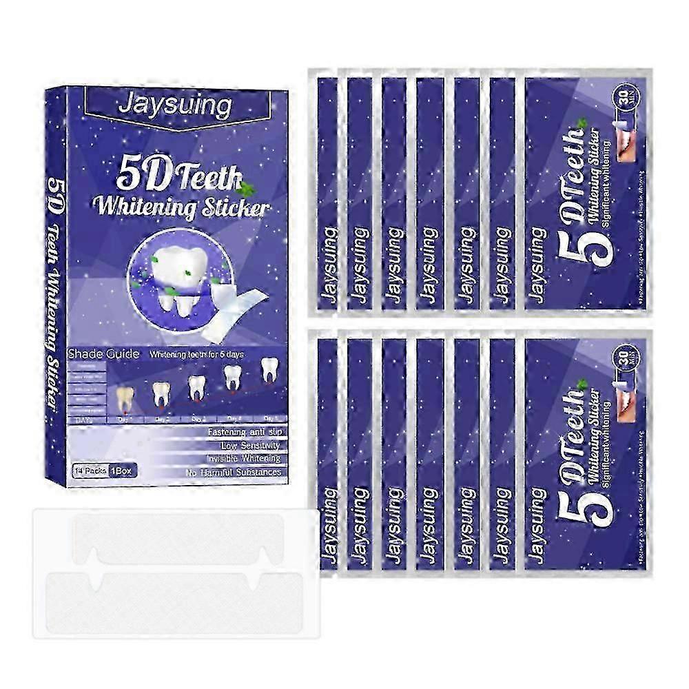 14 Pairs Teeth Whitening Strips, Sensitive Teeth Peroxide Free Reduce Sensitivity