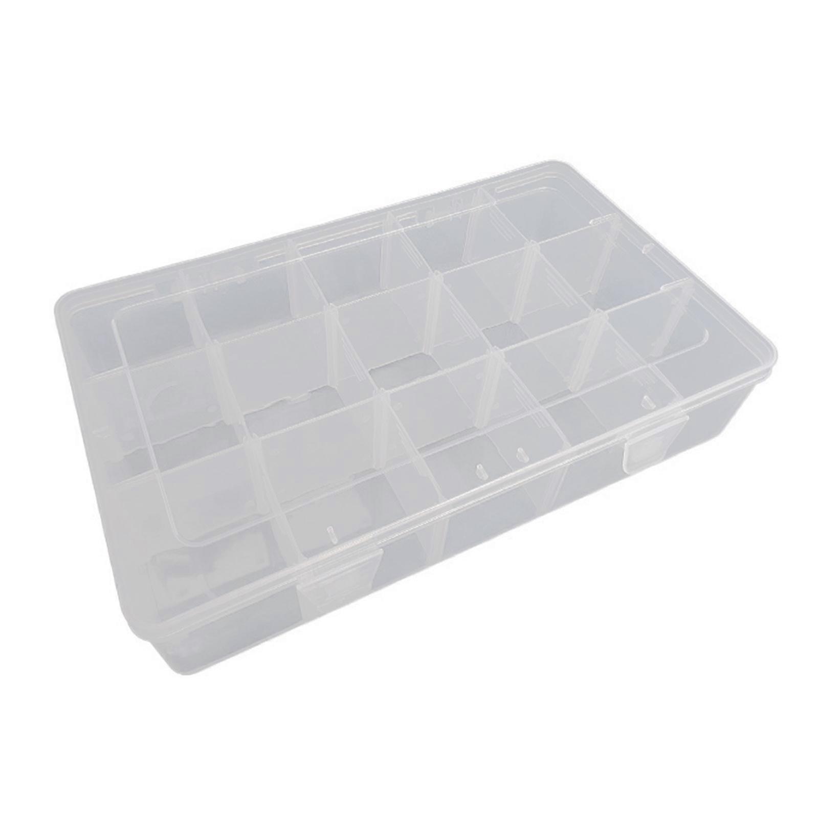 Transparent Storage Box with Adjustable Dividers, Large Capacity for Snacks