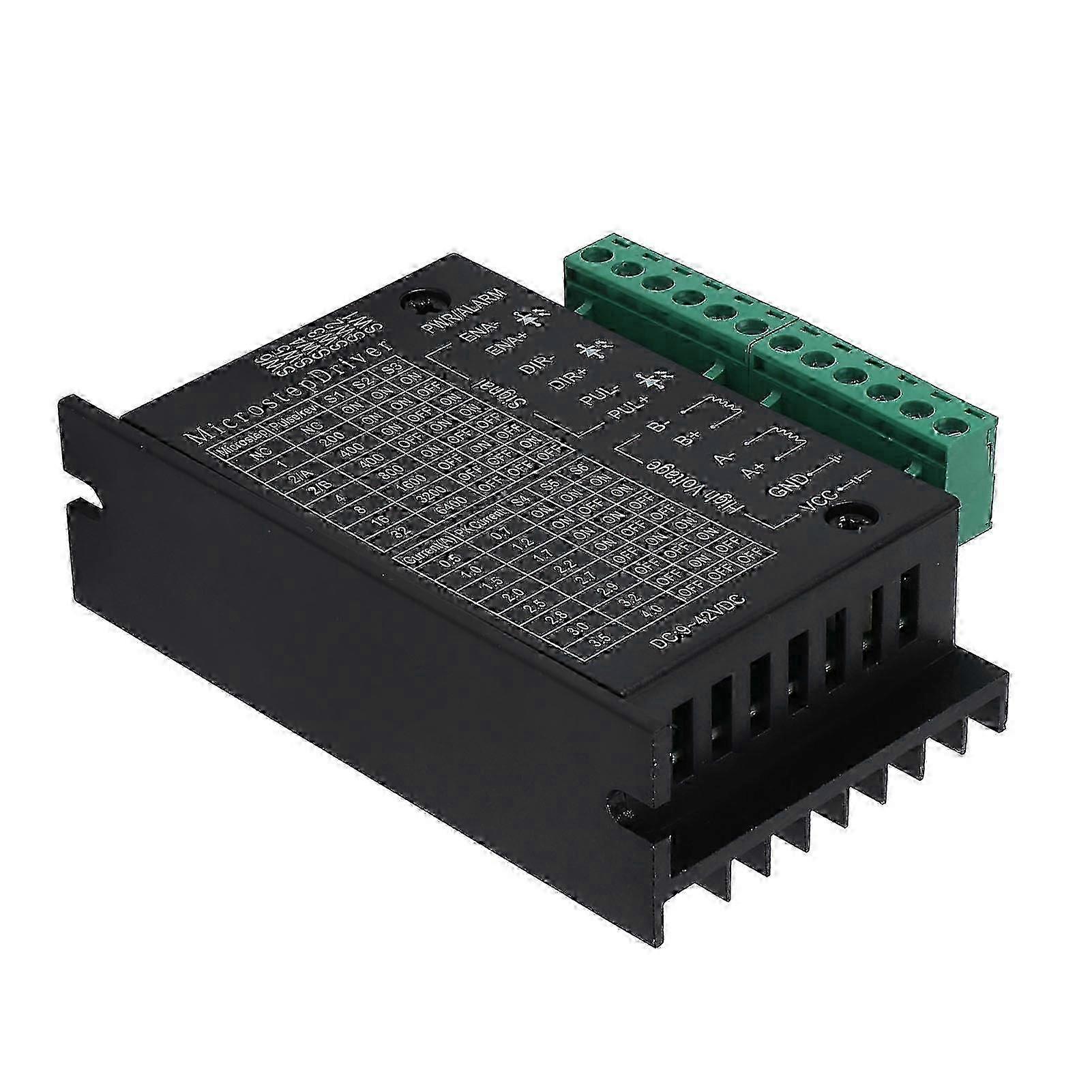 Qukaim CNC Controller Step Driver Micro Step Driver TB6600, 3D Printer Stepper Motor Driver with Encoder, DC 9-24V, Compatible with Makerbot MK8, PD