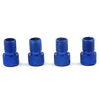 Presta to Schrader Valve Adapter, Bicycle Pump Converter in Brass or Aluminium, 17 Finishes - Aluminium Cross Knurled Silver
