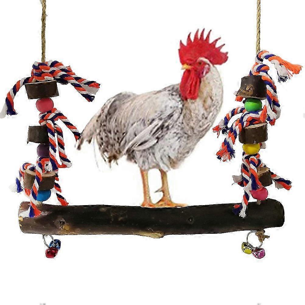 Durable Wooden Chicken Swing