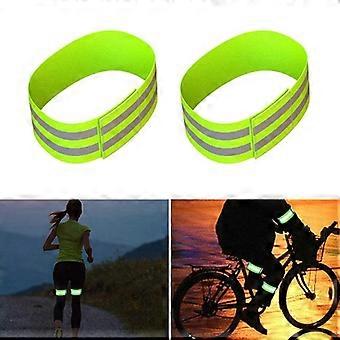 Reflective Bands Elastic Armband Wristband Ankle Leg Straps Kids Safety Reflector Tape Straps For Night Jogging Biking Running