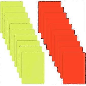 Referee Red and Yellow Cards, PVC, 3.15 x 4.33 Inch, Lightweight and Durable, Easy to Carry, for Football, Soccer, Hockey Training, 10 Sets 20 Pcs