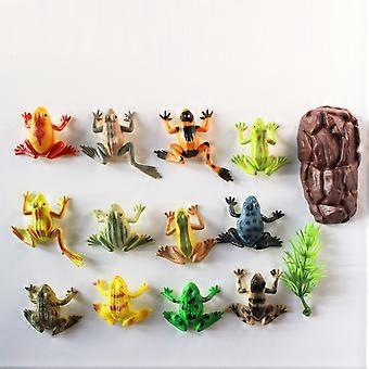 Model Frog and Toad Simulation Toy Set for Kids 12Pcs Tropical Figures