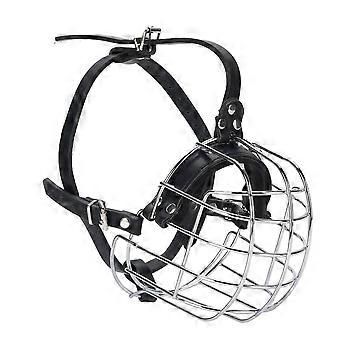 Metal Basket Dog Muzzle Adjustable Fit Anti Slip Strap Anti Eat Muzzle Easy Clean Breathable Design Pet Muzzle Cage Outdoor Walk