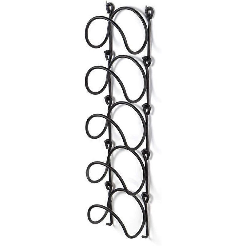 Wall Mounted Wine Rack, Rustic Kitchen Wall Decor, Curved Finish, One Set