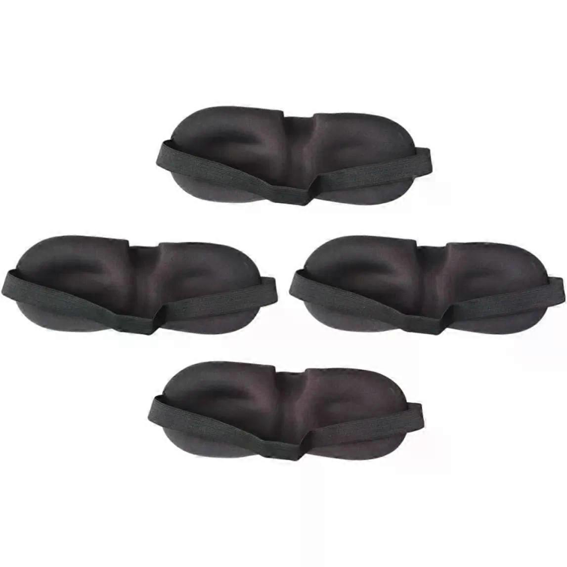 4-Layer Contoured Eye Mask 4pcs Cotton Comfortable Light Blocking Cover