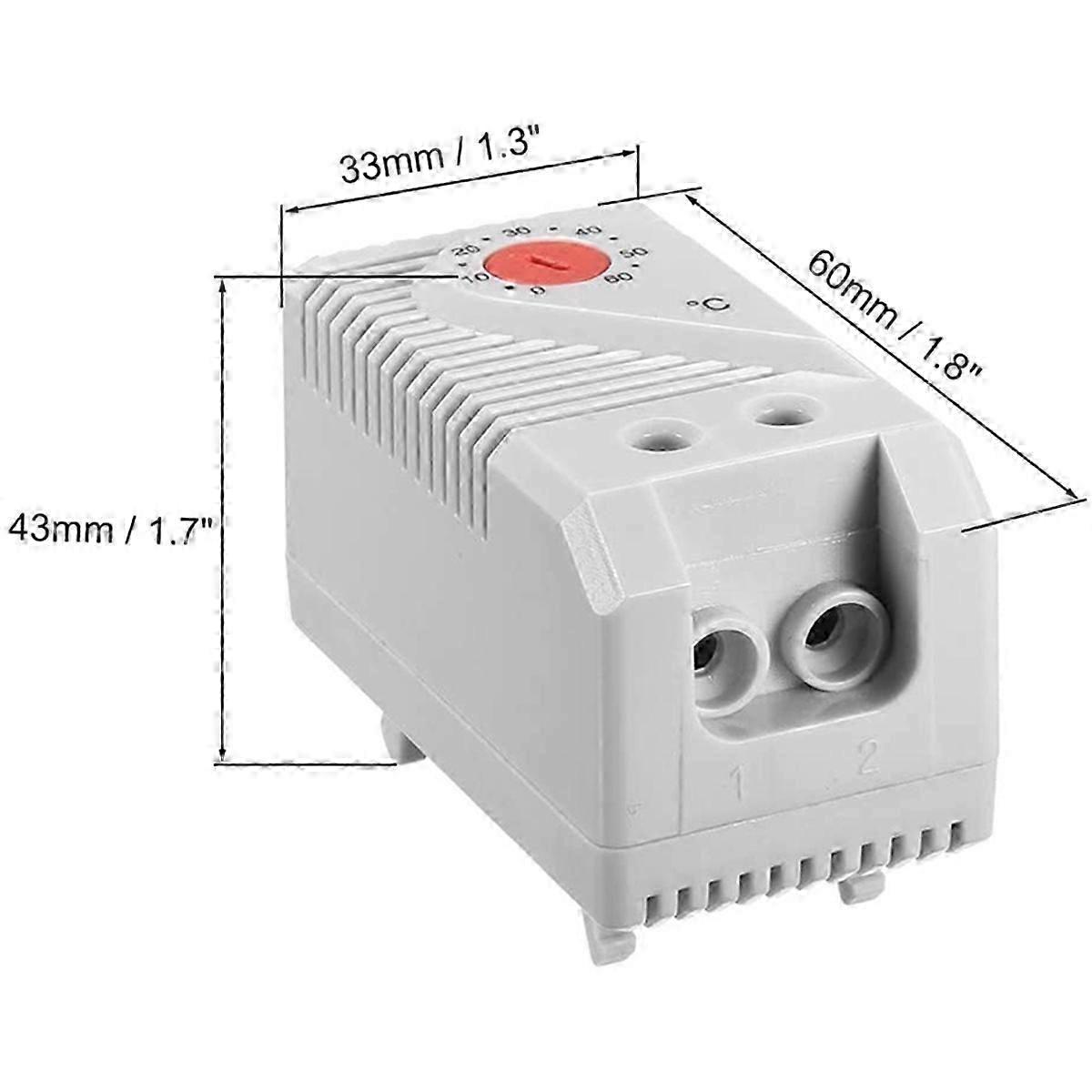 Adjustable Normally Close Temperature Controller Switch, 0C to 60C, 2 Wire Interfaces