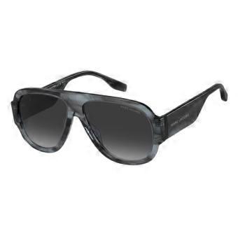 Marc Jacobs MARC 843/S 2W8/9O Full Rim Shiny Smoke Grey Horn Men Pilot Sunglasses UV3 Original