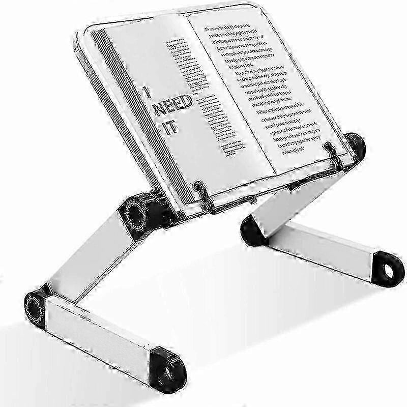 Portable Foldable Ergonomic Aluminum Book Stand for Desk,Enables Multi-Function Reading with Adjustable Viewing Angles,Highly Durable_v