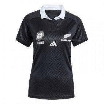 Adidas Womens/Ladies Black Ferns 2025 Rugby Shirt