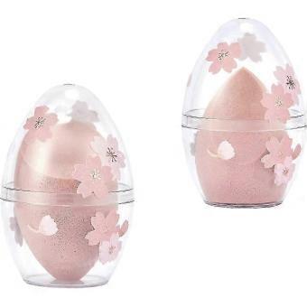 2-Pack Makeup Sponge Set - Egg-Shaped Blender for Flawless Cosmetic Application-brnv