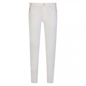 Men's Emporio Armani J06 Slim Fit White 101 Twill Denim Jeans 8N1J06 1NJ9Z