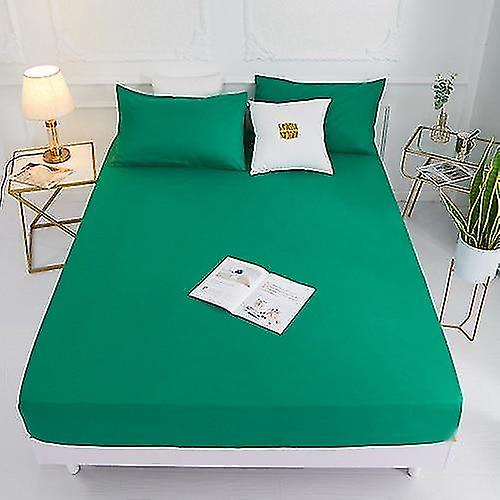 Solid Polyester Bed Mattress Set With Four Corners And Elastic Band Sheets