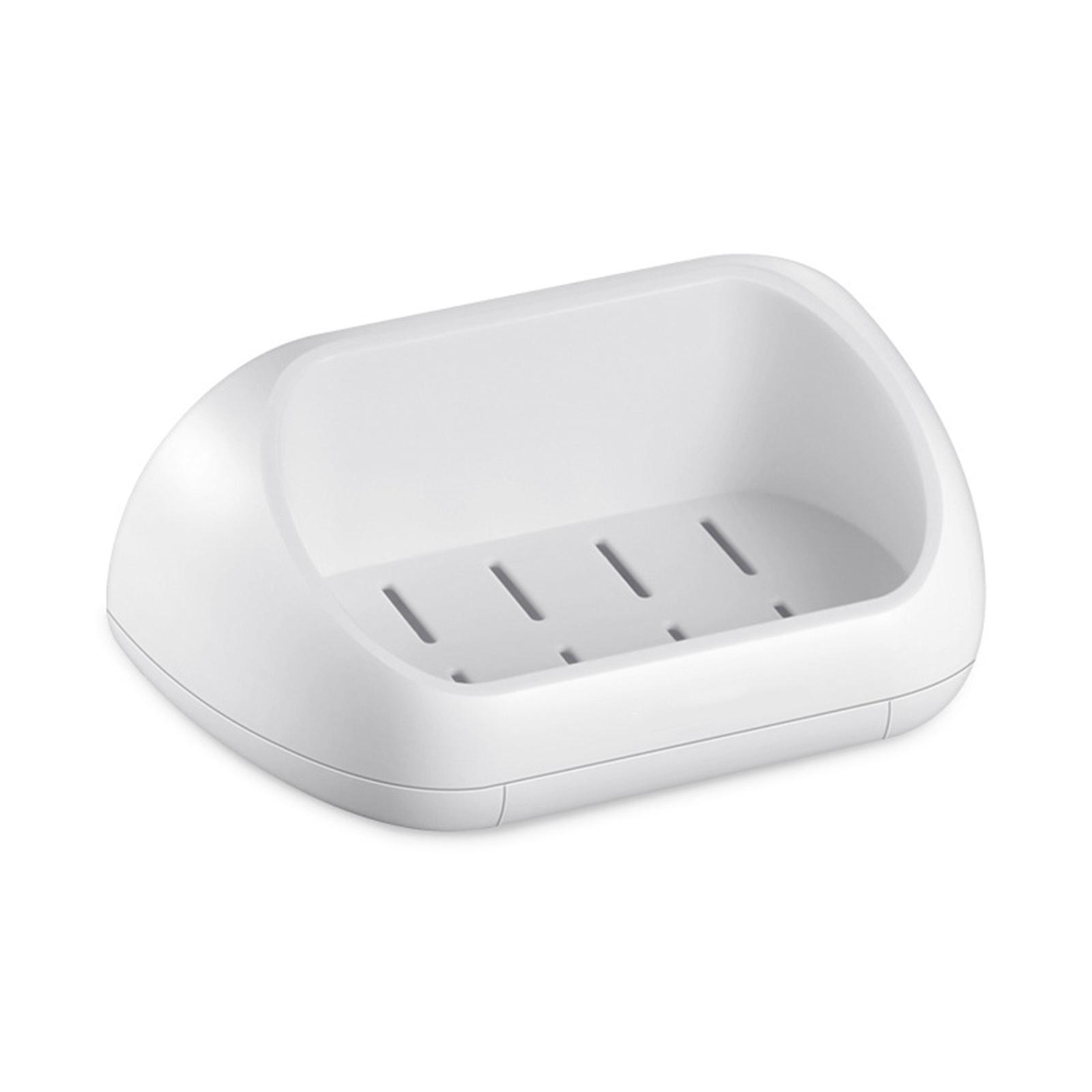 Soap Dish with Drain Soap Holder Easy Cleaning Adhesive Type Kitchen Sink