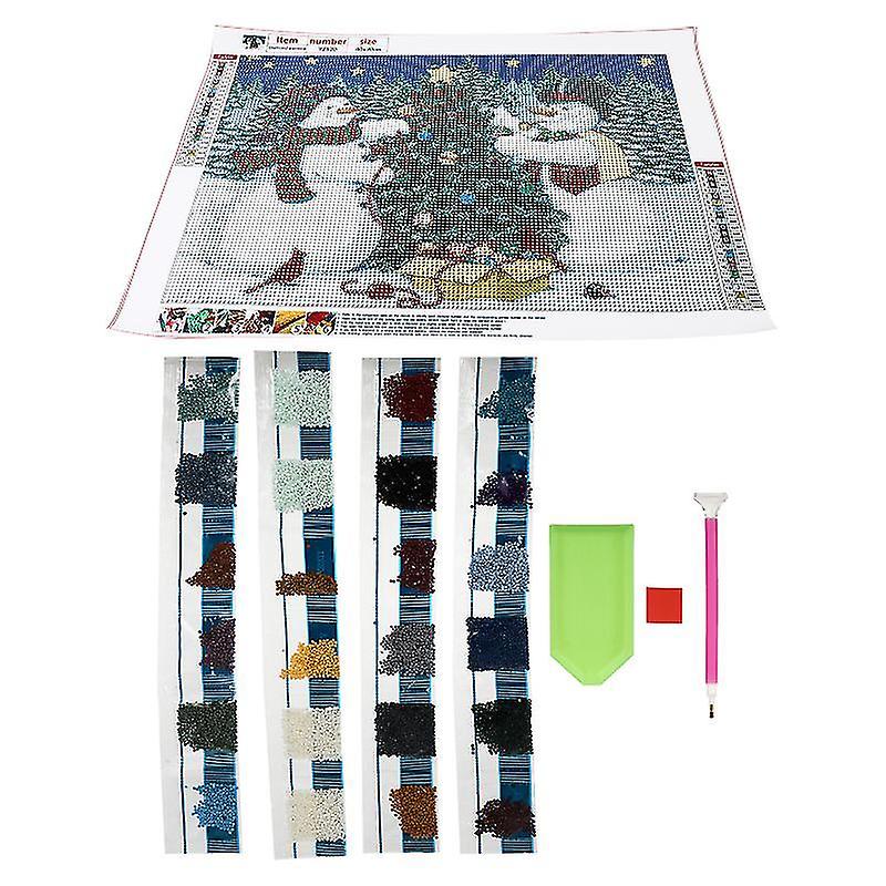 40X30cm Assorted Color Posters, Prints, & Visual Artwork 1 Set Of Decorative Christmas Snowman Diamo