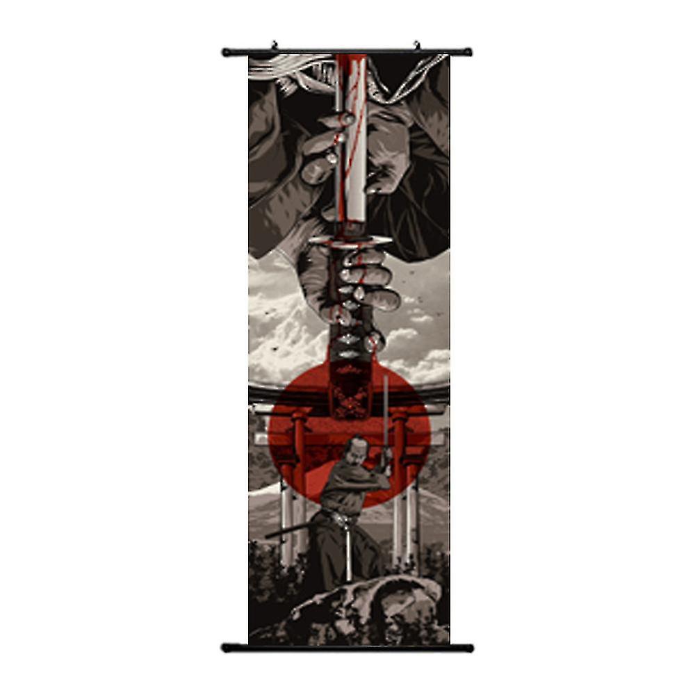 Japansk samuraj Ukiyo-e rullaffisch