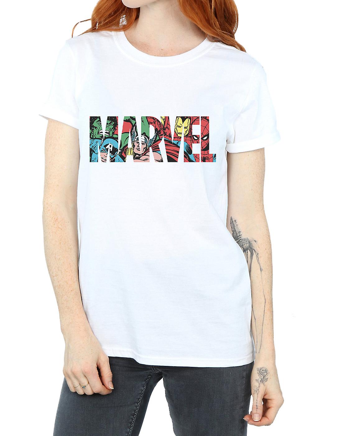 T-Shirt Marvel Comics Per Bambini E Ragazzi - Bianca Con Personaggio - Taglie 7-13 Anni