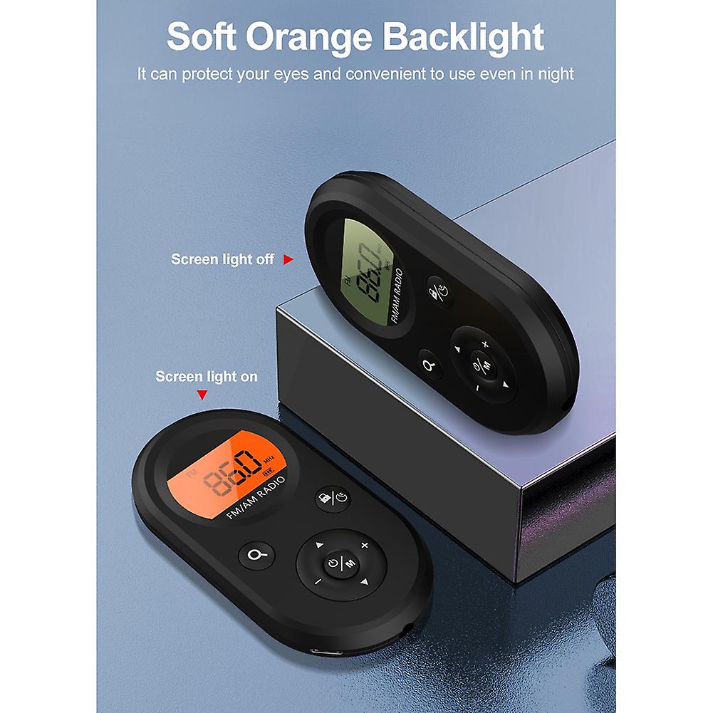 Mini FM/AM Radio Portable Pocket 76-108MHZ Rechargeable Radio Receiver ...