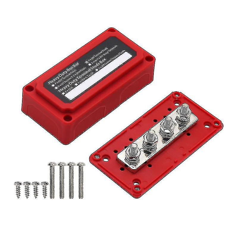 Caravan Accessories T Tocas 400A Power Distribution Block Busbar With Cover (8x3/8 Studs Post Box