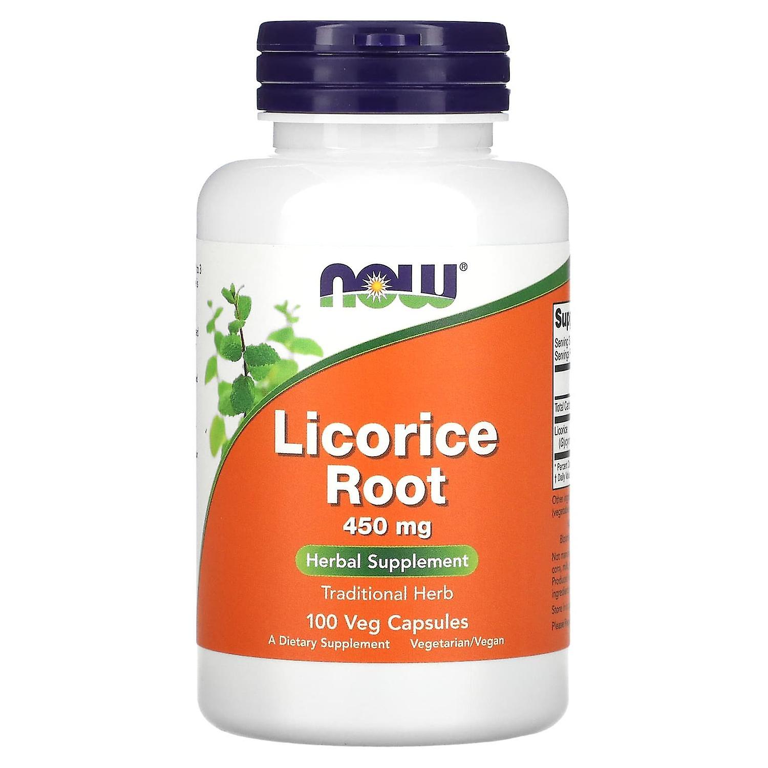 NOW Foods, Licorice Root, 225 mg, 100 Veg Capsules