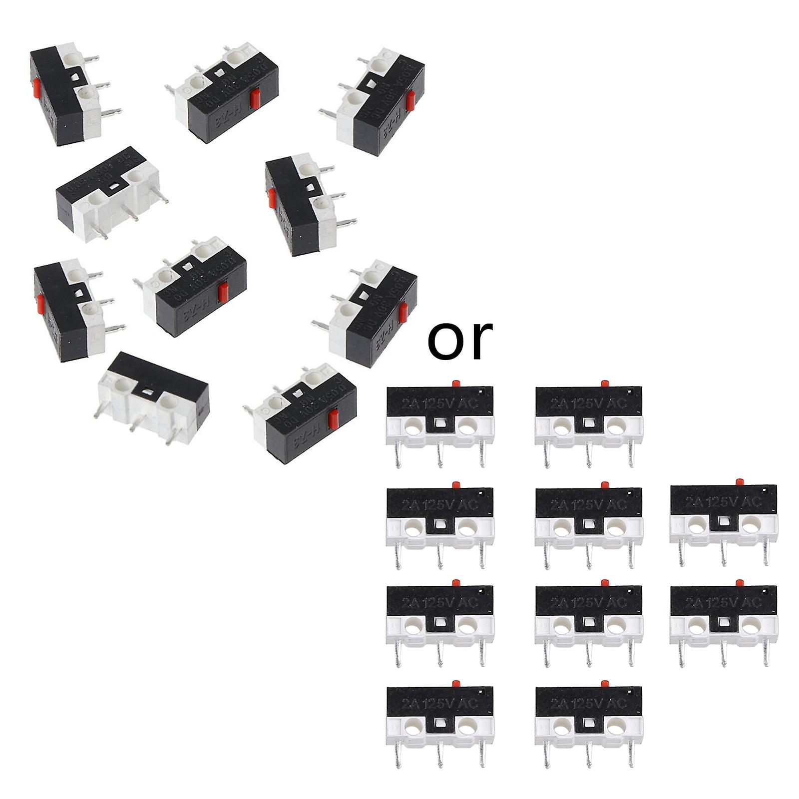10 Pcs 3 Pin Mouse Micro Switch for Most of Computer Mice Left Right Button