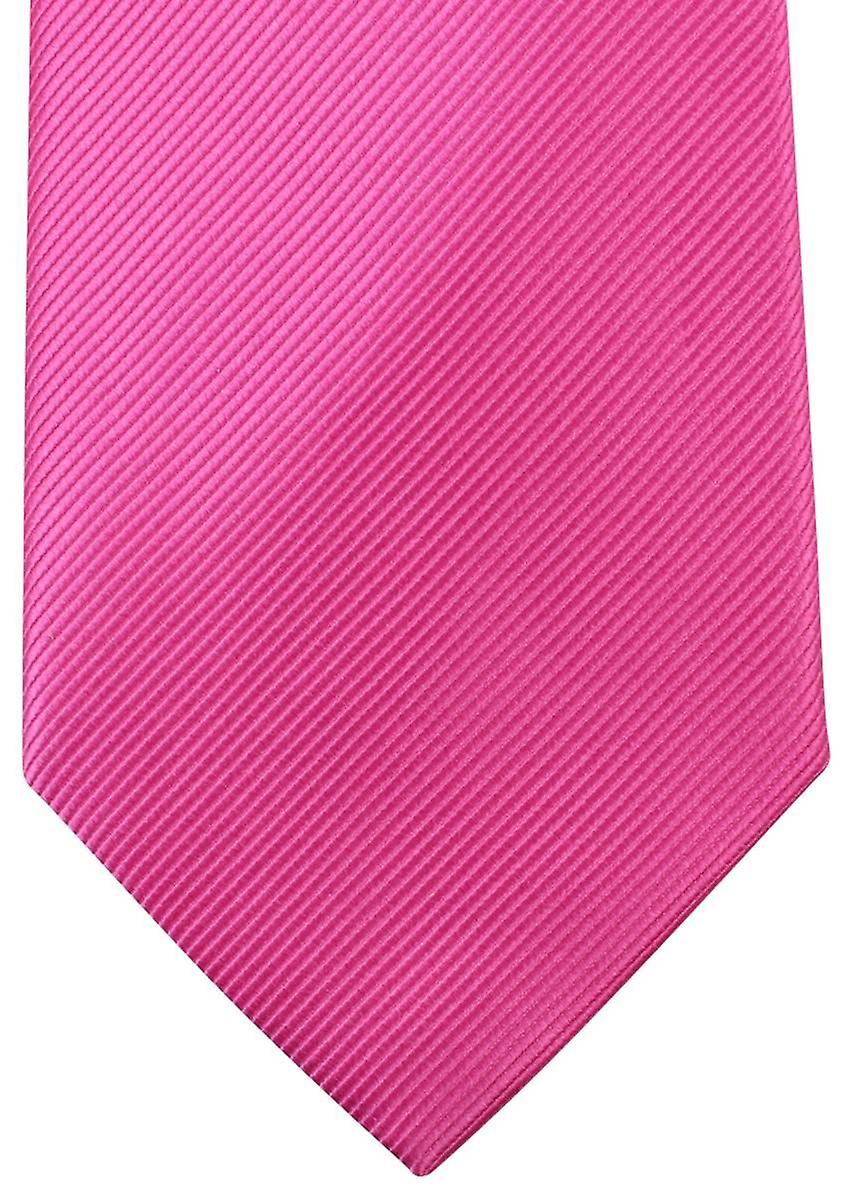 Knightsbridge Neckwear Plain Diagonal Ribbed Tie - Pink