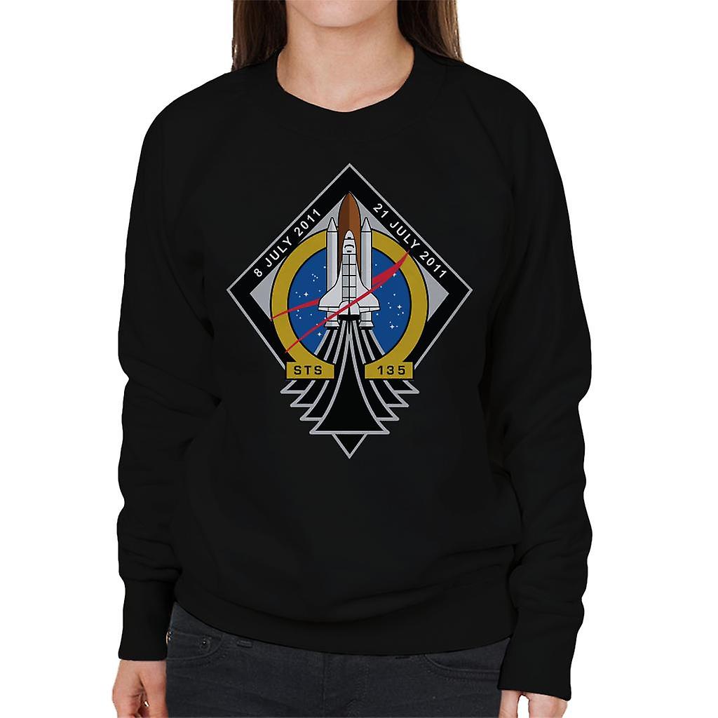NASA STS 135 Space Shuttle Atlantis Mission Patch Women's Sweatshirt