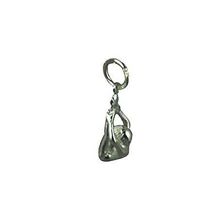 Silver 15x7mm Forward Bend Pose Yoga Position Pendant or Charm