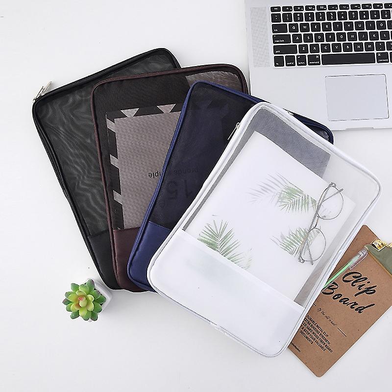 Translucent Mesh Zipper File Bag