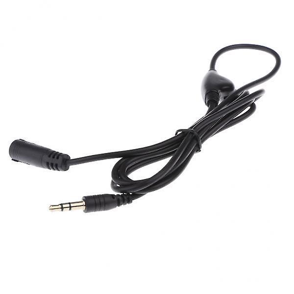 3x3.5mm M/F Stereo Earphone Audio Extension Cable 1M with Volume Control