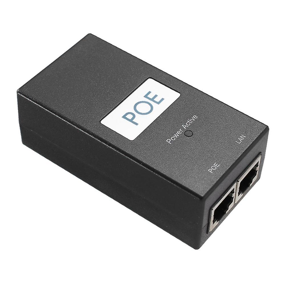 48v 0.5a Desktop Poe Injector Ethernet Adapter Surveillance Cctv For Ip Camera Supply