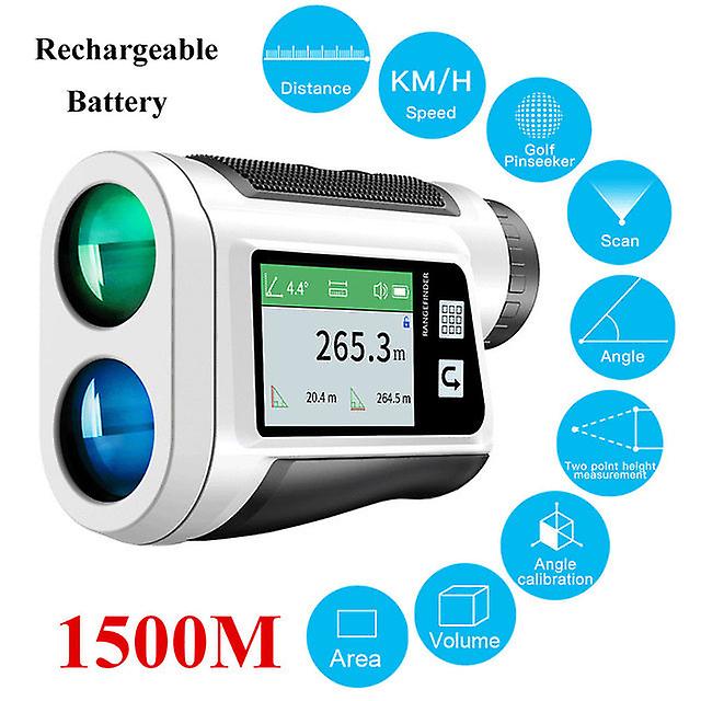 600M - 1500m Laser Rangefinder Monocular Telescope For Golf Hunting Range Finder Distance Meter With Slope Correction Flag Lock