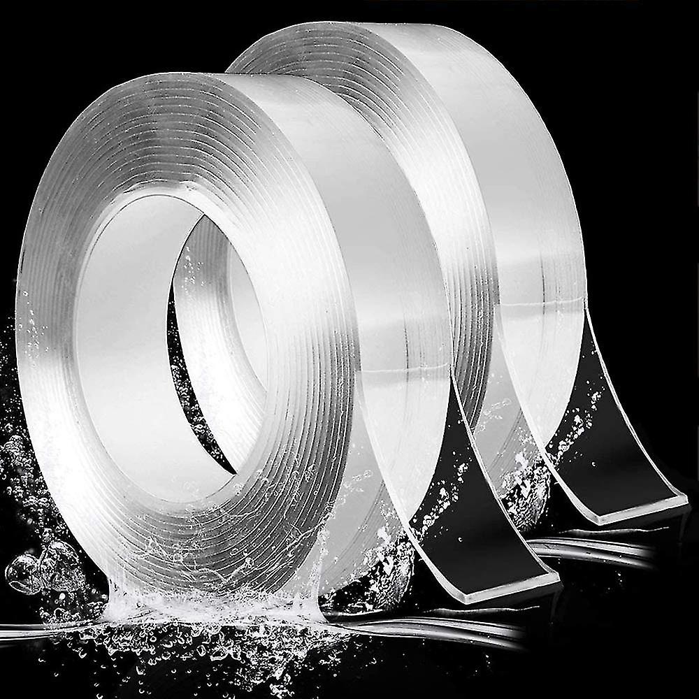2x10ft Nano Tape, Clear Double Sided Adhesive Tape, Multifunctional Nano Non-slip Traceless Double-sided Gel Tape, Reusable Washable Clear Tape For Ho