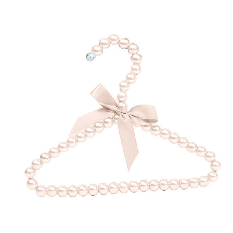 Clothes Hanger with Bow Non-slip ABS Children Faux Pearl Rack for Home