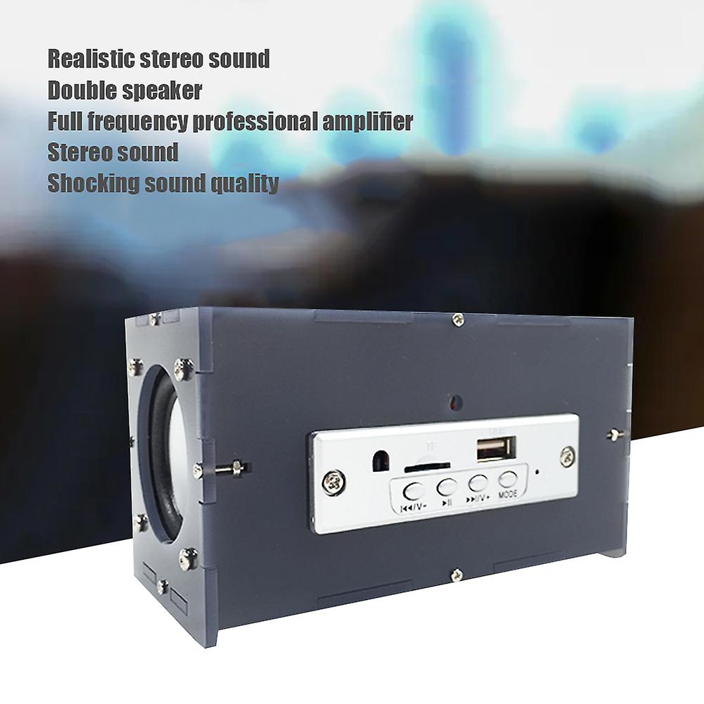 Bluetooth Speaker DIY Kit MP3 3W Mini Amplifier with Remote Gray