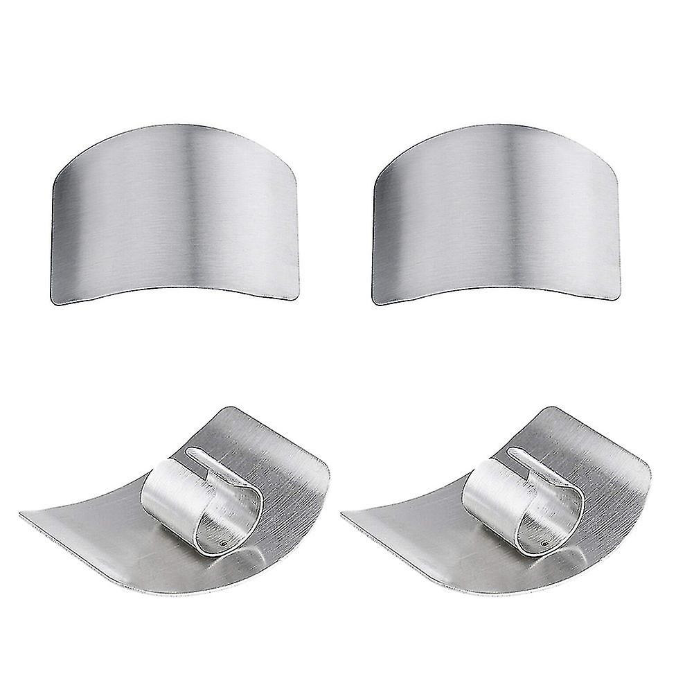 4PCS Stainless Steel Finger Cutting Protector Kitchen Safe Chop Cut Tool Guard Kitchen Tool