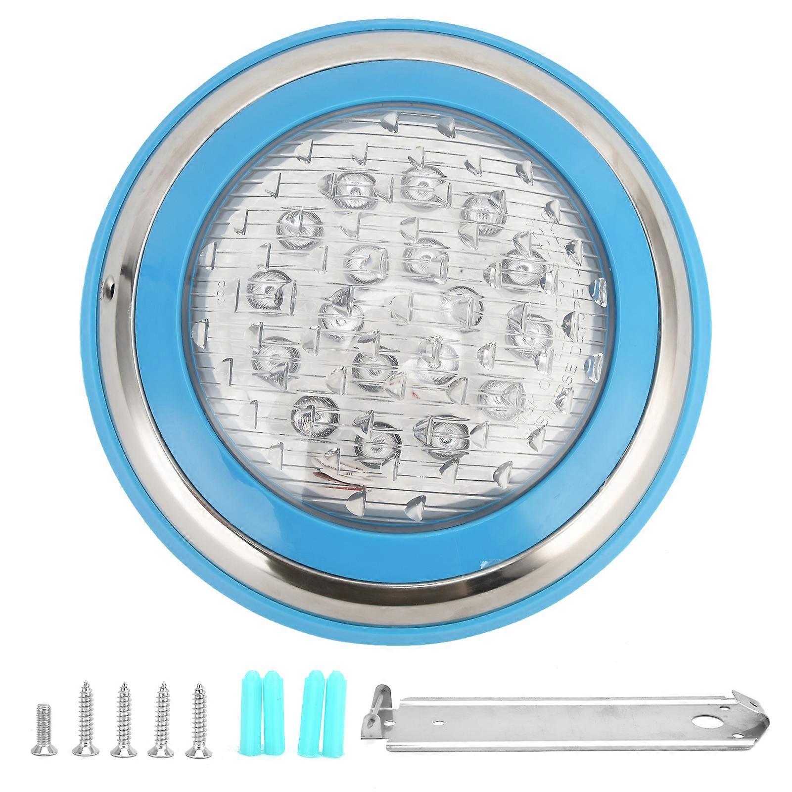 مصباح حمام السباحة LED من الفولاذ المقاوم للصدأ مقاوم للماء تحت الماء مصباح حائط AC12V 24W 2400LM موفر للطاقة متين