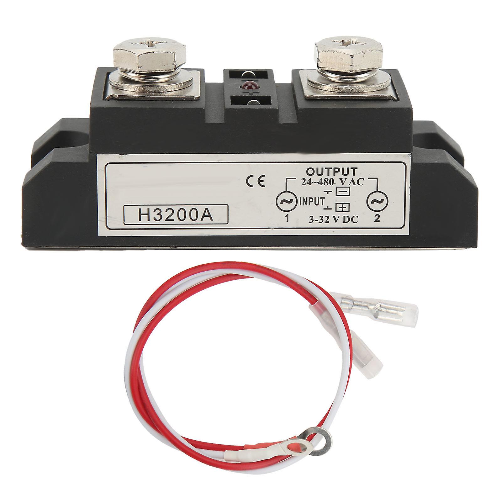 200A Solid State Relay Low Power Consumption SSR with LED Indicator, No Contact Electrical Switch for Industrial Automation Control
