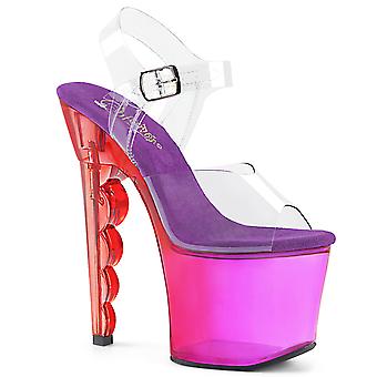 Pleaser Women's Shoes Scallop-708mct Clr/purple Tinted Ombre