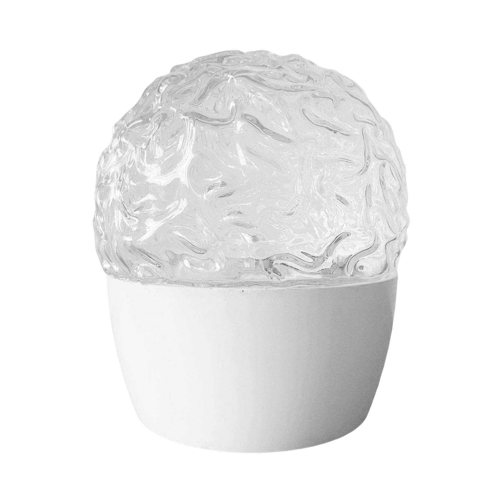 Water Wave Effect Desk Lamp Decorative Night Light Portable USB Bedside Lamp White Base White Light