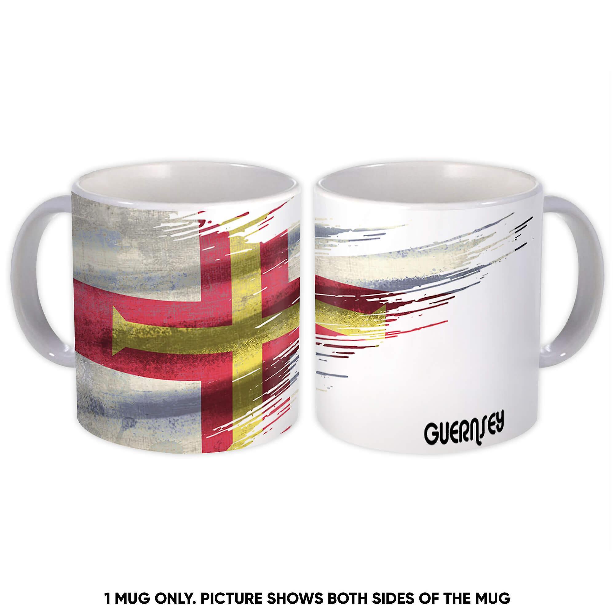 Gift Mug: Guernsey Flag Modern