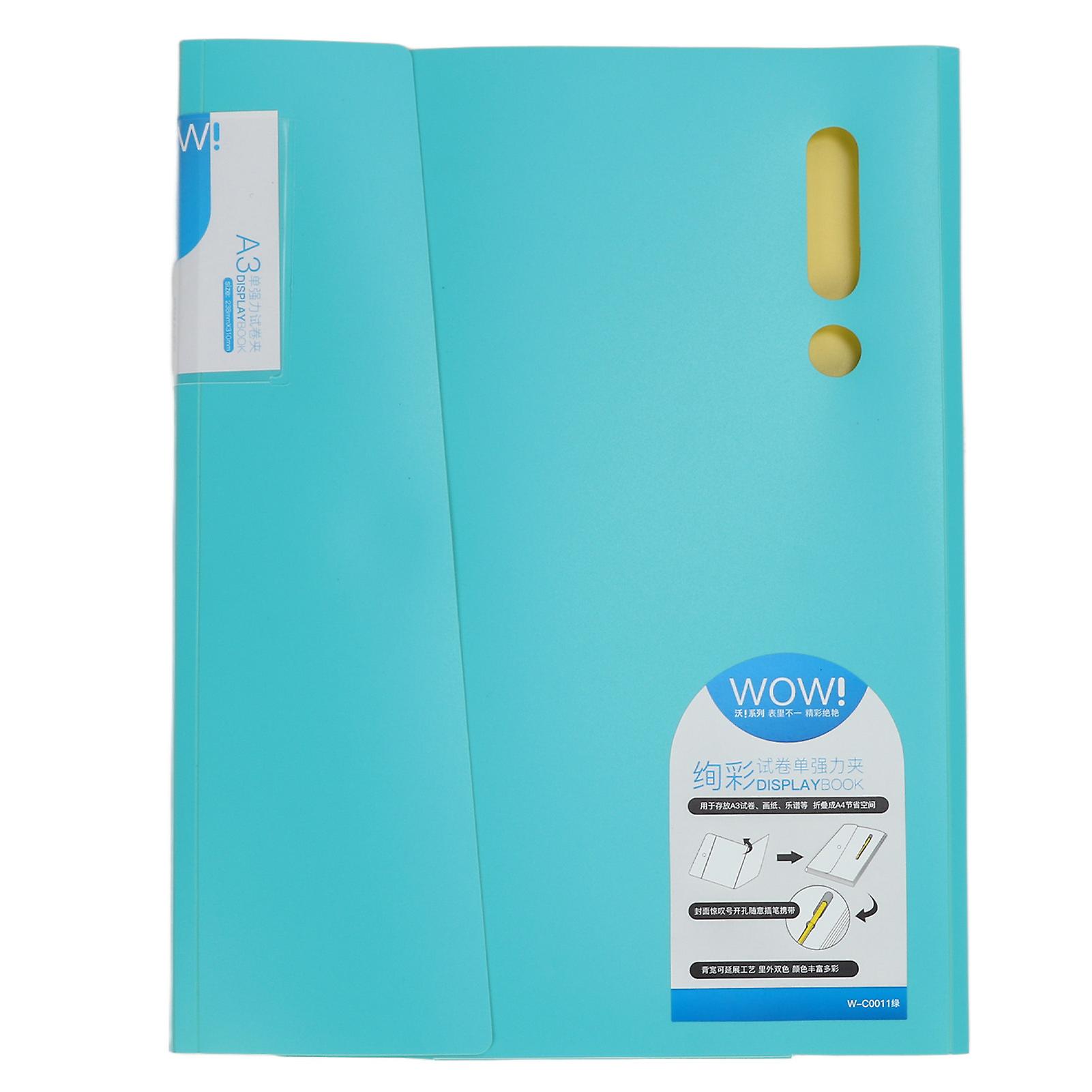 Folder Portable Student Exclamation Point Shape Elastic File Folder A3A4 Test Paper Storage Bag