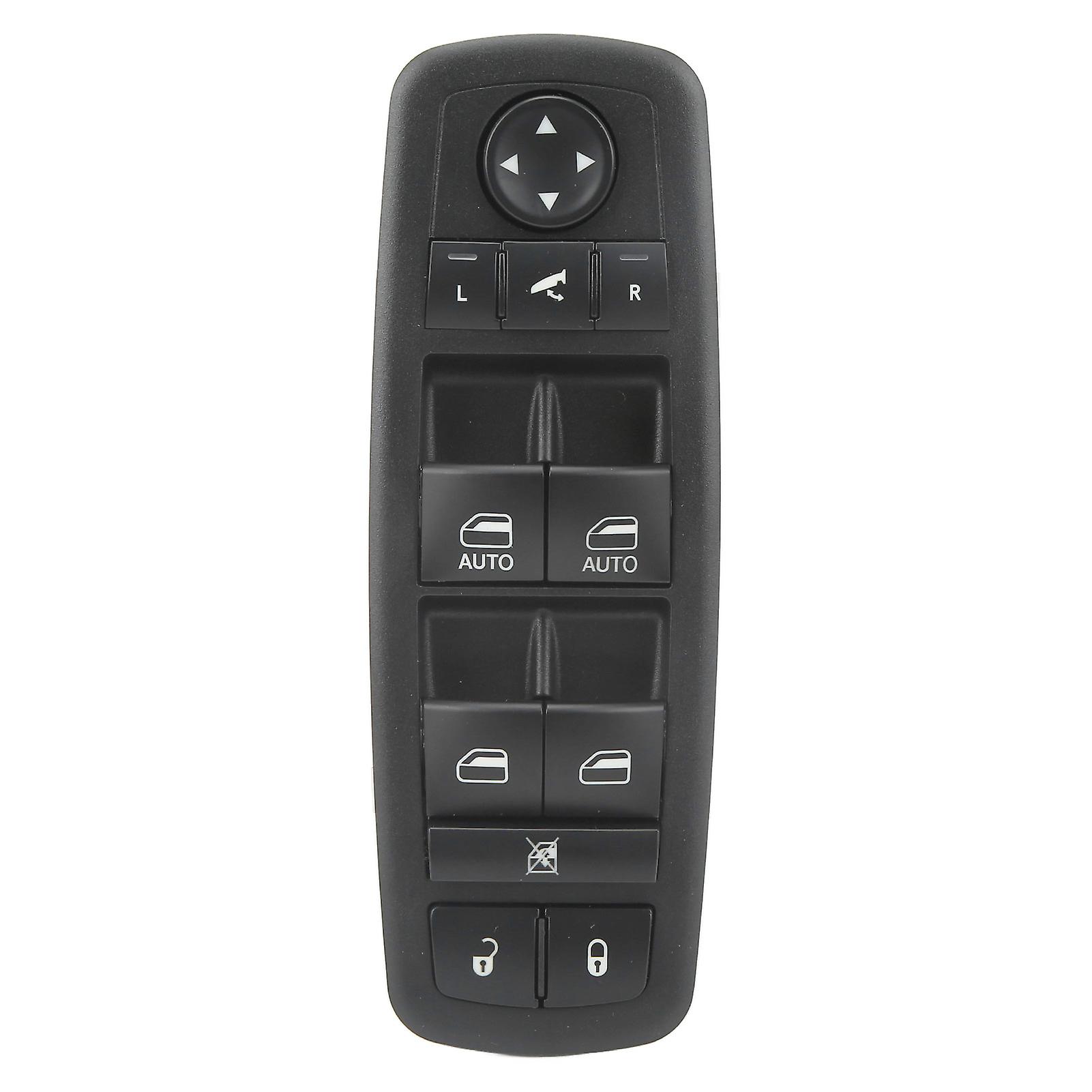 Front Left Power Window Switch with Dual Auto 68139806AA Quick Response Replacement for Chrysler 300 2013‑2015 Black