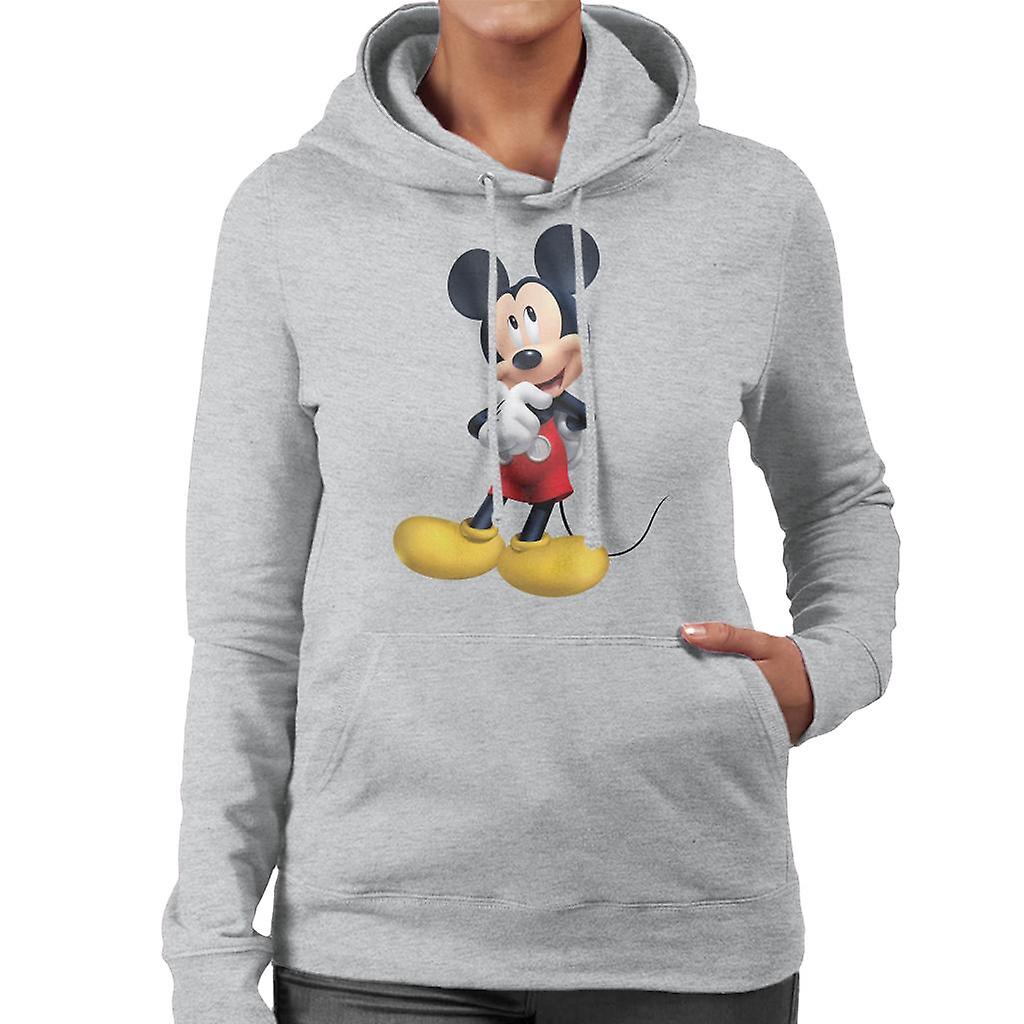 Disney Mickey Mouse Thinking Pose Women's Hooded Sweatshirt