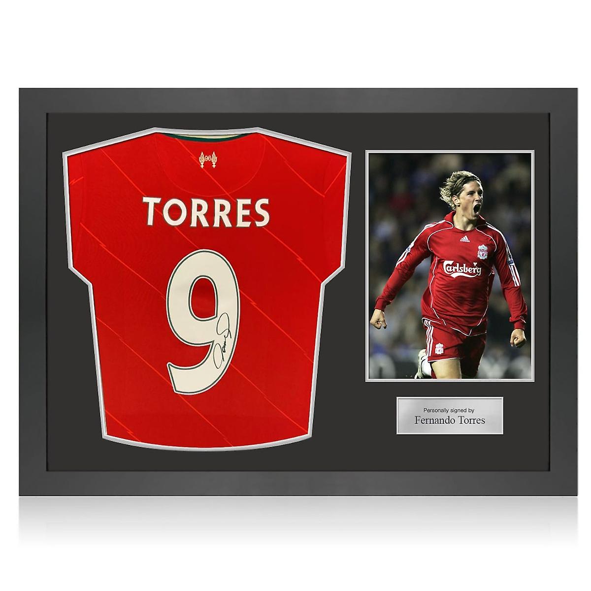 费尔南多·托雷斯 (Fernando Torres) 签下利物浦 2021-22 赛季足球衫。图标框架