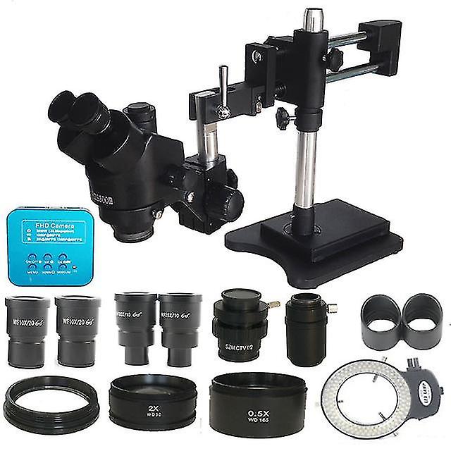 3.5X-90x Double Boom Zoom Simul Focal Trinocular Stereo Microscope 38mp Hdmi-comp Usb  Microscopio Camera Phone Pcb Repair Tools