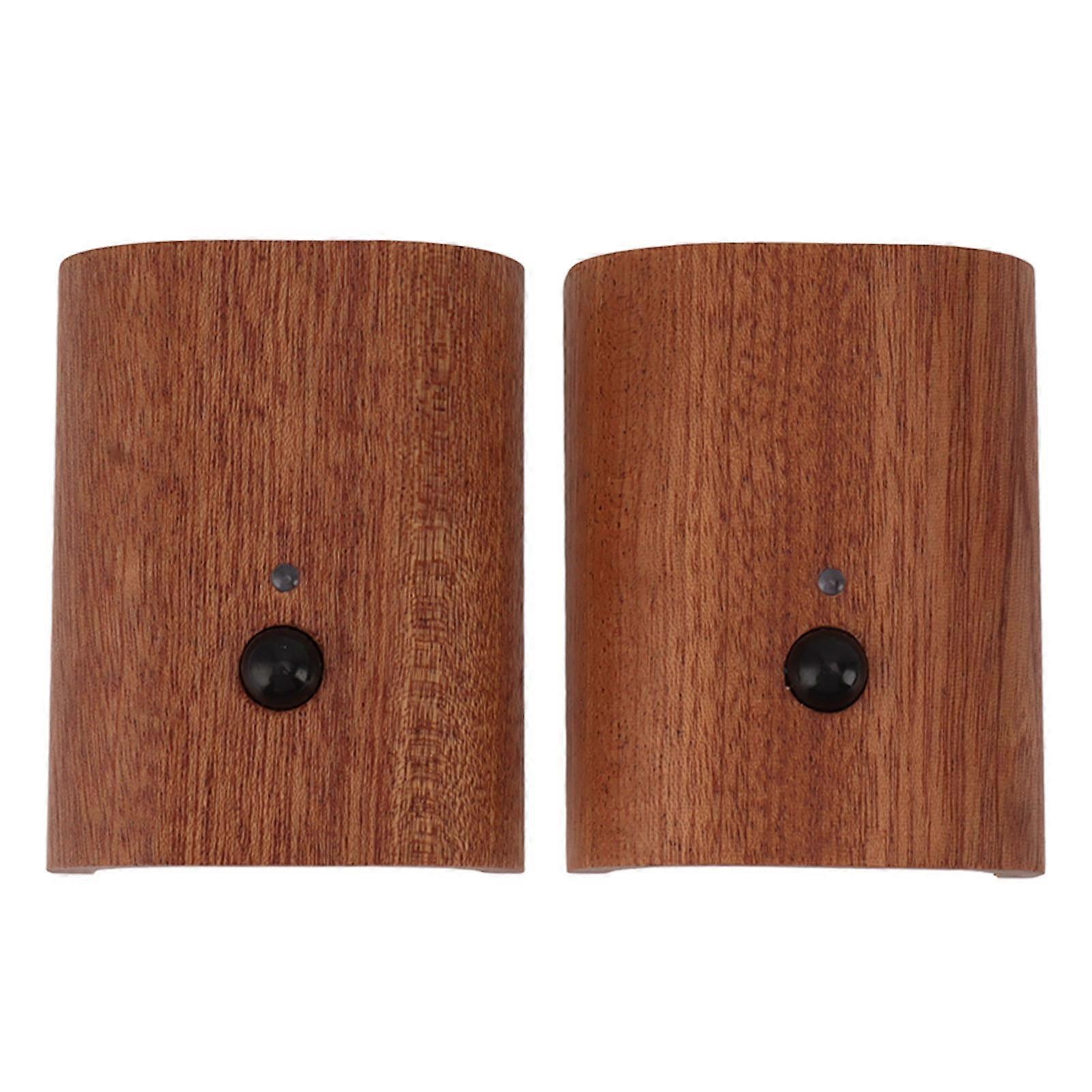 2Pcs Hallway Night Light Intelligent Linkage Wooden Motion Sensor Stairway Night Light USB Rechargeable Magnetic Wall LED Light