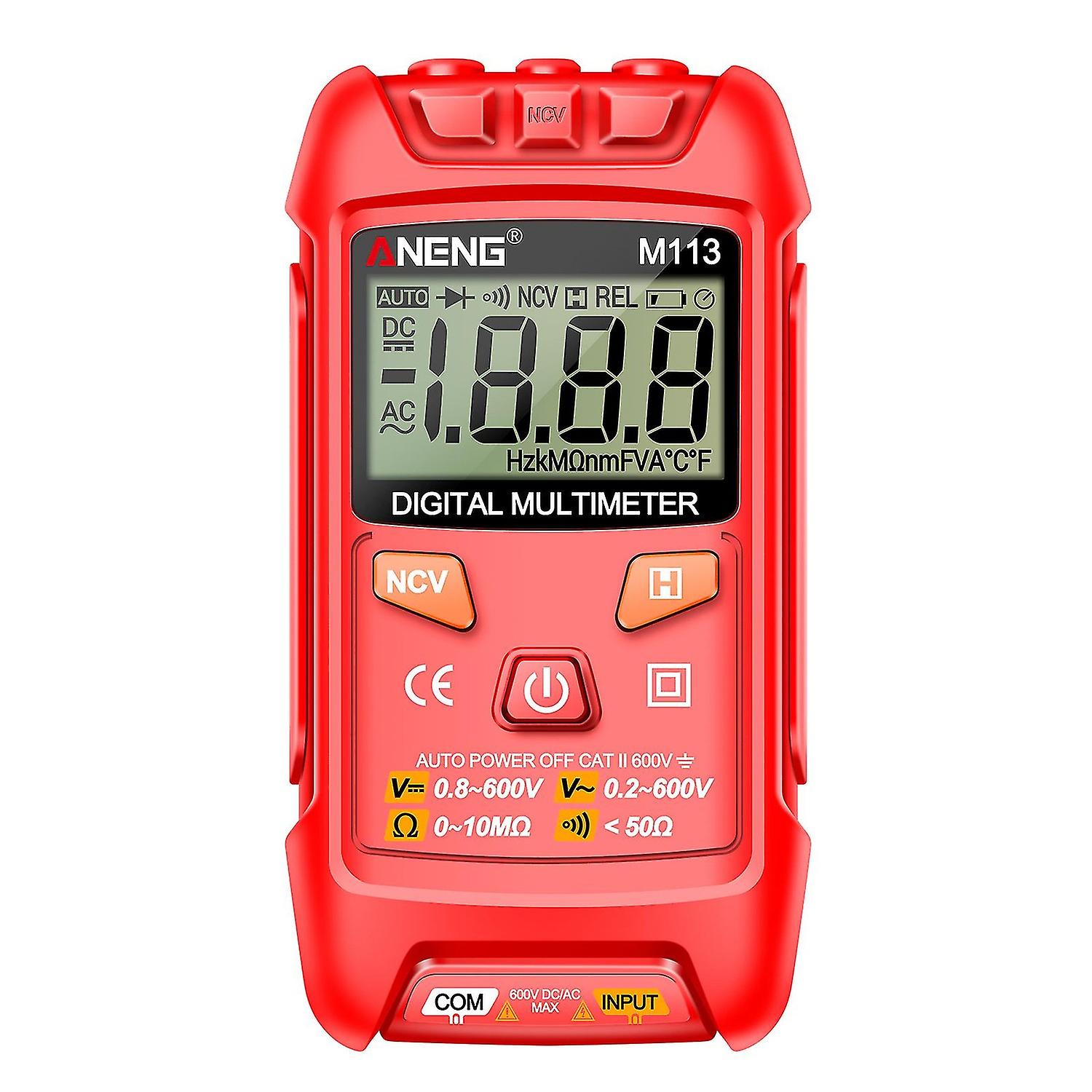 ANENG M113 Digital Mini Multimeter Tester Intelligent AC/DC Voltage Meter 1999 Counts LCD Voltage Re